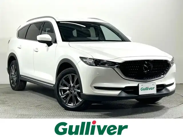 マツダ ＣＸ－８ XD Lパッケージ 大阪府 2022(令4)年 3.3万km スノーフレイクホワイトパールマイカ 赤革シート BOSEサウンド 純正10.25incナビTV 360カメラ フリップダウンモニター パワーシート/ヒーター/エアコン ハンドルヒーター 電動リアゲート ヘッドアップディスプレイ レーダーC 衝突軽減B レーンアシスト