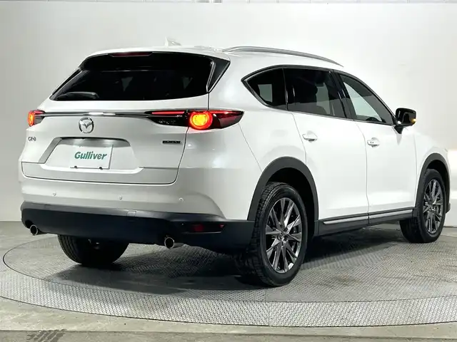 マツダ ＣＸ－８ XD Lパッケージ 大阪府 2022(令4)年 3.3万km スノーフレイクホワイトパールマイカ 赤革シート BOSEサウンド 純正10.25incナビTV 360カメラ フリップダウンモニター パワーシート/ヒーター/エアコン ハンドルヒーター 電動リアゲート ヘッドアップディスプレイ レーダーC 衝突軽減B レーンアシスト