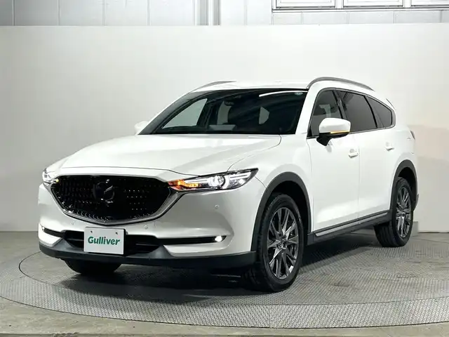 マツダ ＣＸ－８ XD Lパッケージ 大阪府 2022(令4)年 3.3万km スノーフレイクホワイトパールマイカ 赤革シート BOSEサウンド 純正10.25incナビTV 360カメラ フリップダウンモニター パワーシート/ヒーター/エアコン ハンドルヒーター 電動リアゲート ヘッドアップディスプレイ レーダーC 衝突軽減B レーンアシスト