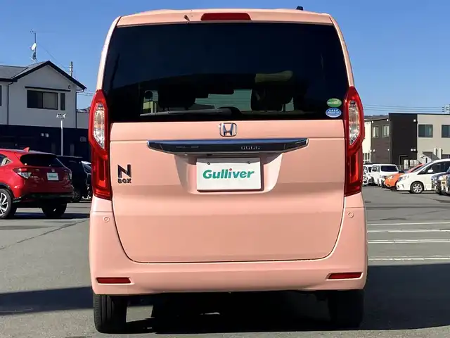 ホンダ Ｎ ＢＯＸ G EX ホンダセンシング 静岡県 2018(平30)年 4.9万km プレミアムピンクP エンジンスタートボタン/パワーステアリング/パワーウィンドウ/アイドリングストップ/オートエアコン/レーダークルーズコントロール/スマートキー/USB入力端子/純正ETC/バックカメラ/純正ナビ（CD/DVD/BT/フルセグ）/ドライブレコーダー前後/ウォークスルー/純正フロアマット/布シート/両側パワースライドドア/ABS/横滑り防止装置/コーナーセンサー/レーンキープアシスト/オートライト/オートマチックハイビーム/LEDヘッドライト/W+サイドエアバッグ/衝突軽減システム/カーテンエアバッグ/合皮シートカバー/大型ルーフコンソール