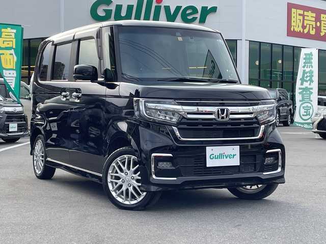 ホンダ Ｎ ＢＯＸ カスタム L ターボ 長野県 2022(令4)年 3.4万km クリスタルブラックパール 禁煙車/4WD/ターボ過給機/純正8型インターナビ/【VXU-227NBi】/ホンダセンシング/・衝突被害軽減システム/・路外逸脱抑制/・標識認識/・アダプティブクルーズコントロール/・オートマチックハイビーム/(Bluetooth/フルセグTV/CD/DVD/USB/SD/FM/AM)/バックカメラ/前後ドライブレコーダー【DRH-224SD】/両側電動スライドドア/パドルシフト/後方コーナーセンサー/前席シートヒーター/純正アルミホイール/純正フロアマット/ハーフレザーシート/LEDヘッドライト/オートライト/オートエアコン/アイドリングストップ(ECON)/ドアバイザー/サイドエアバッグ/カーテンエアバッグ/スマートキー/スペアキー1本/プッシュスタート/パワーステアリング/パワーウインドウ/盗難防止機能/ABS/横滑り防止装置/新車時保証書/取扱説明書