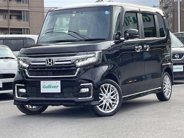ホンダ Ｎ ＢＯＸ カスタム L ターボ 長野県 2022(令4)年 3.4万km クリスタルブラックパール 禁煙車/4WD/ターボ過給機/純正8型インターナビ/【VXU-227NBi】/ホンダセンシング/・衝突被害軽減システム/・路外逸脱抑制/・標識認識/・アダプティブクルーズコントロール/・オートマチックハイビーム/(Bluetooth/フルセグTV/CD/DVD/USB/SD/FM/AM)/バックカメラ/前後ドライブレコーダー【DRH-224SD】/両側電動スライドドア/パドルシフト/後方コーナーセンサー/前席シートヒーター/純正アルミホイール/純正フロアマット/ハーフレザーシート/LEDヘッドライト/オートライト/オートエアコン/アイドリングストップ(ECON)/ドアバイザー/サイドエアバッグ/カーテンエアバッグ/スマートキー/スペアキー1本/プッシュスタート/パワーステアリング/パワーウインドウ/盗難防止機能/ABS/横滑り防止装置/新車時保証書/取扱説明書