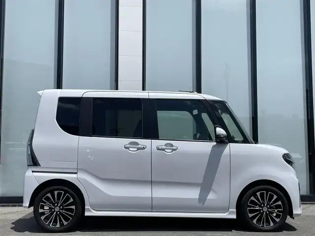 ダイハツ タント カスタム RS 大阪府 2019(令1)年 4.5万km パール 社外ナビ　/ビルトインＥＴＣ　/ターボ車　/クルーズコントロール　/純正フロアマット　/両側パワースライドドア　/ドライブレコーダー（前）　/純正１５インチアルミホイール　/ＬＥＤヘッドライト　/３６０°カメラ/前席シートヒーター/レーダー探知機/フルセグTV