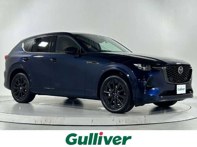 マツダ ＣＸ－６０ XD HV プレミアムスポーツ 佐賀県 2022(令4)年 1.2万km ディープクリスタルブルーマイカ 純正12.3インチナビ/ＡＭ/ＦＭ/Bluetooth/サンルーフ/全方位カメラ/クルーズコントロール(追従あり)/BOSEサウンド/前後ドライブレコーダー/衝突被害軽減システム/レーンアシスト/パワーバックドア/パワーシート/シートメモリ/エアシート/シートヒーター/ETC/LEDヘッドライト/フォグランプ/オートエアコン/盗難防止装置/横滑り防止装置/車線逸脱警報/ダウンヒルアシストコントロール/オートライト/オートマチックハイビーム/スマートキー/スペアキー有/プッシュスタート/純正フロアマット/純正20インチアルミホイール	/パドルシフト/電動チルトステアリング/電子パーキング/オートブレーキホールド/ステアリングスイッチ/電動格納ミラー/コーナーセンサー