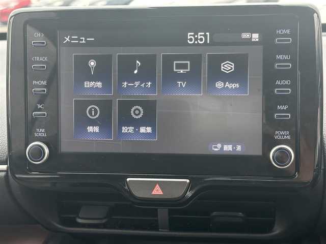 トヨタ ヤリスクロス ハイブリッド Z 岡山県 2021(令3)年 4.8万km ブラックマイカ 純正8インチDA/（AM.FM.TV.BT）/パノラミックビューモニター/レーダークルーズコントロール/横滑り防止装置/レーンキープアシスト/オートマチックハイビーム/前後ドライブレコーダー/ビルトインETC/クリアランスソナー/プリクラッシュセーフティー/シートヒーター/ハーフレザーシート/純正18インチアルミホイール/D席パワーシート