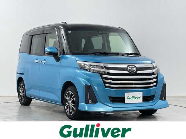 ダイハツ トール カスタムG 道央・札幌 2020(令2)年 2.3万km ブラックマイカメタリック/ターコイズブルーマイカメタリック ・４WD  / スマートアシスト/・衝突被害軽減ブレーキ/・レーダークルーズコントロール/・レーンキープアシスト/・オートマチックハイビーム/・純正ディーラーOP ナビ/・Bluetooth/CD/DVD/USB/SD/フルセグTV/・アラウンドビューモニター/・両側パワースライドドア/・ハーフレザーシート/・前席シートヒーター/・LEDヘッドライト/オートライト/・スマートキー/・純正ドライブレコーダー/・横滑り防止装置/盗難防止装置/・ETC/・アイドリングストップ/・積込サマータイヤ純正AW付