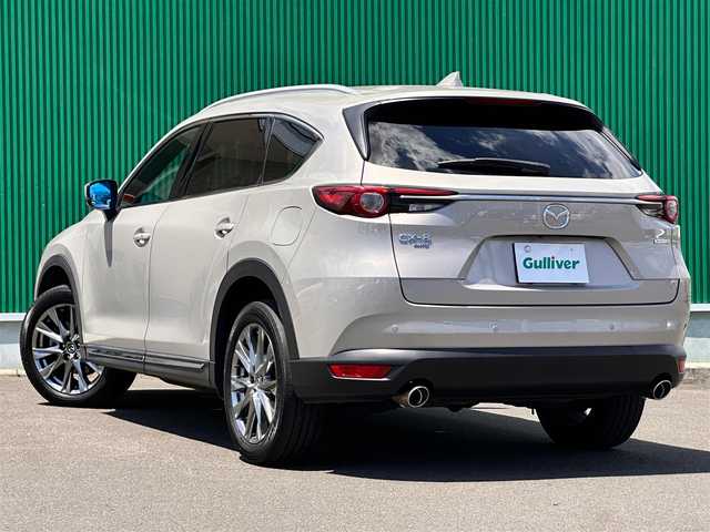 マツダ ＣＸ－８ XD Lパッケージ 宮城県 2021(令3)年 6.9万km プラチナクォーツメタリック オフロードトラクションアシスト/アドバンスドスマートシティブレーキサポート/ブラインドスポットモニタリング/パーキングセンサー（フロント/リア）/レーダークルーズコントロール/スマートブレーキサポート/レーンキープアシストシステム/車線逸脱警報システム/ドライバーアテンションアラート/アダプティブLEDヘッドランプ/アクティブドライビングディスプレイ/360度ビューモニター/マツダコネクトナビ（10.25インチセンターディスプレイ）/・フルセグTV/・Bluetooth/・USB/ETC/ドライブレコーダー/ハンズフリーパワーバックドア/本革シート/パワーシート（運転席メモリー機能付）/シートヒーター（前席/2列目）/シートベンチレーション（前席）/革巻きステアリング/ステアリングヒーター/電動パーキングブレーキ/ブレーキホールド/LEDヘッドランプ/フォグランプ/オートライト/スマートキー＆プッシュスタート/電動格納ミラー/ルーフレール/純正19インチAW/フロアマット/W/サイド/カーテンエアバッグ