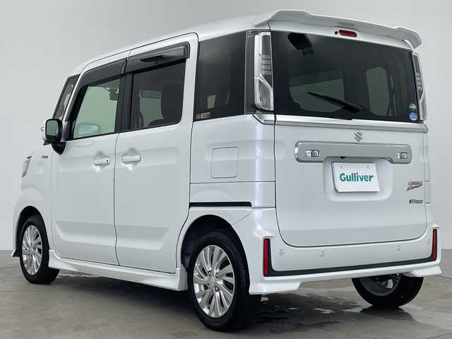 スズキ スペーシア カスタム HYBRID GS 鹿児島県 2019(令1)年 6.3万km ピュアホワイトP 純正SDナビ/（AM/FM/CD/DVD/Bluetooth）/フルセグテレビ/全方位モニター/前後ドライブレコーダー/片側パワースライドドア /ヘッドアップディスプレイ/シートヒーター/LEDヘッドライト/スマートキー /純正AW14インチ/禁煙車
