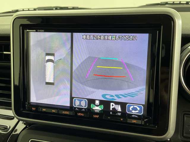 スズキ スペーシア カスタム HYBRID GS 鹿児島県 2019(令1)年 6.3万km ピュアホワイトP 純正SDナビ/（AM/FM/CD/DVD/Bluetooth）/フルセグテレビ/全方位モニター/前後ドライブレコーダー/片側パワースライドドア /ヘッドアップディスプレイ/シートヒーター/LEDヘッドライト/スマートキー /純正AW14インチ/禁煙車