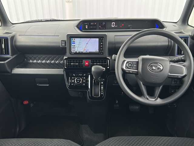 ダイハツ タント カスタム X スタイルセレクション 愛媛県 2021(令3)年 2.8万km レーザーブルークリスタルシャイン 社外SDナビ/ETC/両側パワースライドドア/純正ドライブレコーダー前のみ/純正フロアマット/純正１４インチAW/コーナーセンサー前後/ハーフレザー/前席シートヒーター/Bluetooth/スマートキー/スペアキー/レーンキープアシスト/オートLEDヘッドライト/横滑り防止/衝突被害軽減システム/アイドリングストップ/プッシュスタート