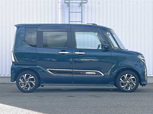 ダイハツ タント カスタム X スタイルセレクション 愛媛県 2021(令3)年 2.8万km レーザーブルークリスタルシャイン 社外SDナビ/ETC/両側パワースライドドア/純正ドライブレコーダー前のみ/純正フロアマット/純正１４インチAW/コーナーセンサー前後/ハーフレザー/前席シートヒーター/Bluetooth/スマートキー/スペアキー/レーンキープアシスト/オートLEDヘッドライト/横滑り防止/衝突被害軽減システム/アイドリングストップ/プッシュスタート
