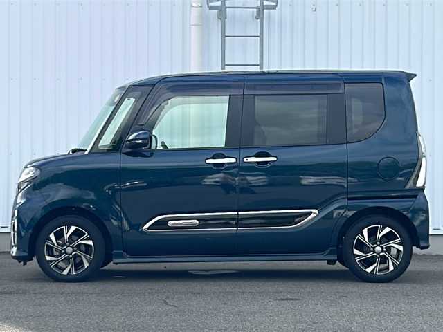 ダイハツ タント カスタム X スタイルセレクション 愛媛県 2021(令3)年 2.8万km レーザーブルークリスタルシャイン 社外SDナビ/ETC/両側パワースライドドア/純正ドライブレコーダー前のみ/純正フロアマット/純正１４インチAW/コーナーセンサー前後/ハーフレザー/前席シートヒーター/Bluetooth/スマートキー/スペアキー/レーンキープアシスト/オートLEDヘッドライト/横滑り防止/衝突被害軽減システム/アイドリングストップ/プッシュスタート