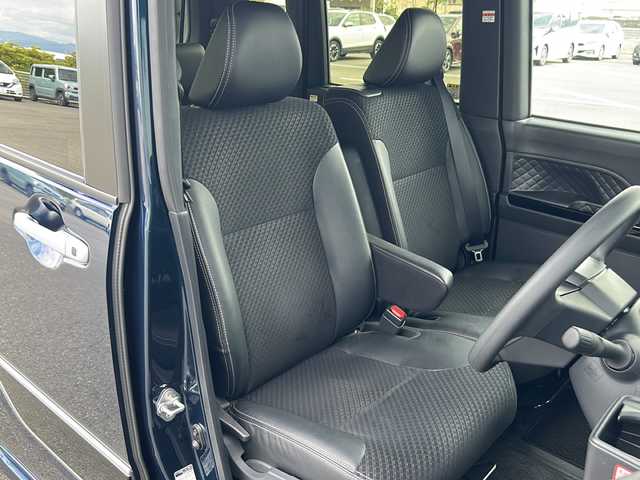 ダイハツ タント カスタム X スタイルセレクション 愛媛県 2021(令3)年 2.8万km レーザーブルークリスタルシャイン 社外SDナビ/ETC/両側パワースライドドア/純正ドライブレコーダー前のみ/純正フロアマット/純正１４インチAW/コーナーセンサー前後/ハーフレザー/前席シートヒーター/Bluetooth/スマートキー/スペアキー/レーンキープアシスト/オートLEDヘッドライト/横滑り防止/衝突被害軽減システム/アイドリングストップ/プッシュスタート