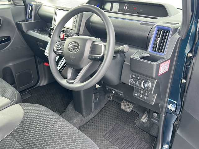 ダイハツ タント カスタム X スタイルセレクション 愛媛県 2021(令3)年 2.8万km レーザーブルークリスタルシャイン 社外SDナビ/ETC/両側パワースライドドア/純正ドライブレコーダー前のみ/純正フロアマット/純正１４インチAW/コーナーセンサー前後/ハーフレザー/前席シートヒーター/Bluetooth/スマートキー/スペアキー/レーンキープアシスト/オートLEDヘッドライト/横滑り防止/衝突被害軽減システム/アイドリングストップ/プッシュスタート