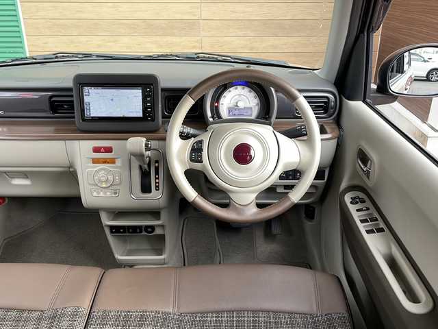 スズキ ラパン ＬＣ X 佐賀県 2023(令5)年 1.1万km テラコッタピンクメタリック/アーバンブラウン 2トーン エンジンスタートボタン/保証書/取扱説明書/記録簿/ワンオーナー/アイドリングストップ/スマートキー/スペアキー有/Bluetooth接続/CD/TV/社外ナビ/前後ドライブレコーダー/ベンチシート/純正フロアマット/前席シートヒーター/ABS/前後コーナーセンサー/LEDライト/レーンキープアシスト/盗難防止装置/オートライト/Wエアバッグ/衝突被害軽減システム/ステアリングスイッチ/クリアランスソナー/電格ウィンカーミラー