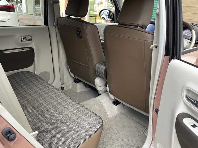 スズキ ラパン ＬＣ X 佐賀県 2023(令5)年 1.1万km テラコッタピンクメタリック/アーバンブラウン 2トーン エンジンスタートボタン/保証書/取扱説明書/記録簿/ワンオーナー/アイドリングストップ/スマートキー/スペアキー有/Bluetooth接続/CD/TV/社外ナビ/前後ドライブレコーダー/ベンチシート/純正フロアマット/前席シートヒーター/ABS/前後コーナーセンサー/LEDライト/レーンキープアシスト/盗難防止装置/オートライト/Wエアバッグ/衝突被害軽減システム/ステアリングスイッチ/クリアランスソナー/電格ウィンカーミラー