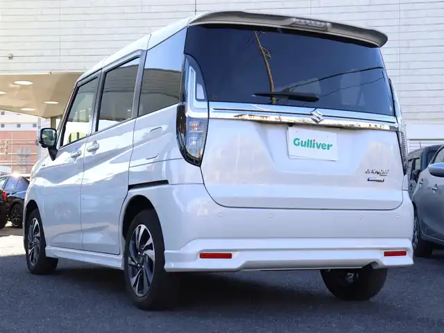 スズキ ソリオ バンディット HV MV 神奈川県 2023(令5)年 0.8万km ピュアホワイトP 純正メモリナビ/フルセグテレビ/全方位カメラ/Bluetooth/アダプティブクルーズ/スズキセーフティサポート/両側パワースライドドア/プッシュスタート/ドライブレコーダー/ETC/前関シートヒーター/LEDヘッドライト/保証書/取説/記録(R.7)/スペアスマートキー