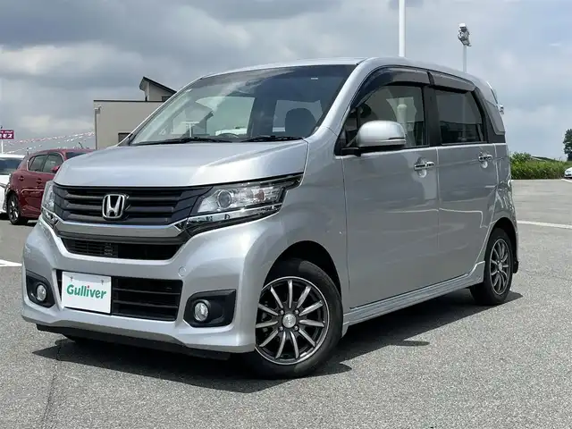 ホンダ Ｎ ＷＧＮ カスタム G Aパッケージ 奈良県 2014(平26)年 2.3万km カトラリーシルバーM ワンオーナー/純正オーディオ/（AM/FM/CD)/ハーフレザーシート/クルーズコントロール/エンジンスターター/革巻きステアリング/ステアリングスイッチ/オートライト/横滑り防止装置/フロアマット/ドアバイザー/電格ウインカーミラー/プッシュスタート/スペアキー