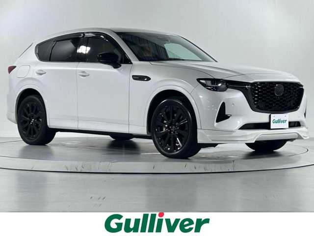 マツダ ＣＸ－６０ ＰＨＥＶ プレミアムスポーツ 佐賀県 2023(令5)年 3.2万km ロジウムホワイトプレミアムメタリック サンルーフ/BOSEサウンド/衝突軽減ブレーキ/レーンキープアシスト/純正12.3インチナビ/全周囲カメラ/ETC/ワンオーナー/レーダークルーズコントロール/ブラインドスポットモニター/パワーバックドア /ハーフレザーシート /全席シートヒーター/エアシート/前席パワーシート/運転席メモリーシート/LEDライト/フォグライト /オートライト/オートマチックハイビーム/パドルシフト/ステアリングヒーター/ステアリングリモコン/スマートキー/スペアキー/電動格納ミラー