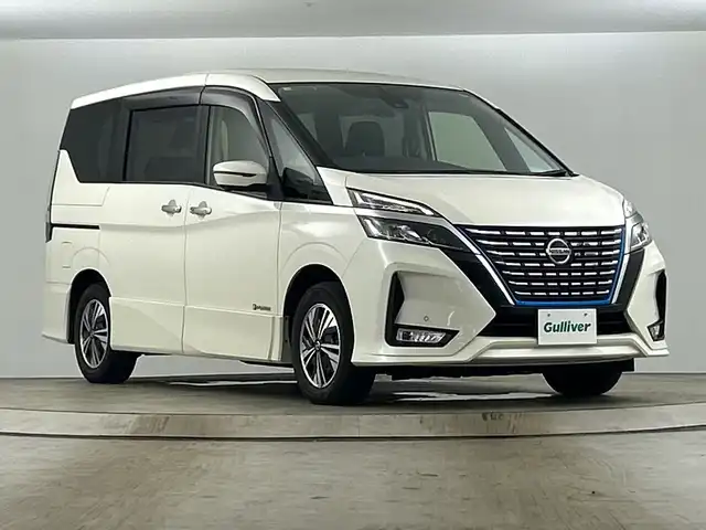 日産 セレナ e－パワー ハイウェイスター V 愛知県 2020(令2)年 6.7万km ブリリアントホワイトパール 純正ＳＤナビ　/（フルセグTV/Ｂｌｕｅｔｏｏｔｈ/ＣＤ/ＤＶＤ/Blu-ray）/全方位カメラ　/プロパイロット/衝突軽減ブレーキ/レーンキープアシスト/ブラインドスポットモニター/オートハイビーム/ドライブレコーダー　/ビルトインＥＴＣ　/デジタルインナーミラー　/両側パワースライドドア/LEDヘッドライト/フォグランプ/オートライト/スマートキー/スペアキー有/純正アルミホイール