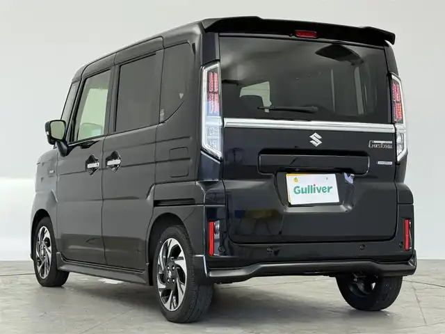 スズキ スペーシア カスタム HYBRID XS ターボ 愛知県 2024(令6)年 0.8万km ブルーイッシュブラックパール3 全方位モニター付9インチナビゲーション/　　・Bluetooth対応/フルセグTV/両側パワースライドドア/ステアリングリモコン/アダプティブクルーズコントロール/パドルシフト/ステアリングヒーター/ヘッドアップディスプレイ/ハーフレザーシート/シートヒーター（運転席/助手席）/後席オットマンシート/デュアルカメラブレーキサポート/車線維持支援機能