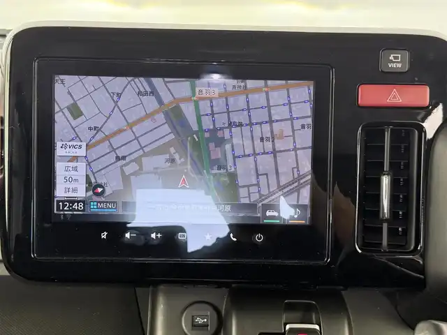 スズキ スペーシア カスタム HYBRID XS ターボ 愛知県 2024(令6)年 0.8万km ブルーイッシュブラックパール3 全方位モニター付9インチナビゲーション/　　・Bluetooth対応/フルセグTV/両側パワースライドドア/ステアリングリモコン/アダプティブクルーズコントロール/パドルシフト/ステアリングヒーター/ヘッドアップディスプレイ/ハーフレザーシート/シートヒーター（運転席/助手席）/後席オットマンシート/デュアルカメラブレーキサポート/車線維持支援機能