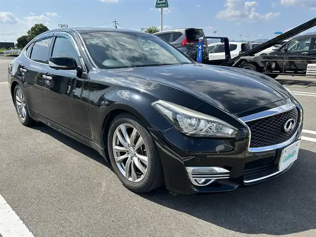 日産 フーガ 250GT 佐賀県 2015(平27)年 8.4万km スーパーブラック /エマージェンシーブレーキ//BCI後退時衝突防止支援システム//DCA:インテリジェントペダル//LDP:車線逸脱防止支援システム//BSI:後側方車両衝突防止支援システム//LDW：車線逸脱警報//BSW：後側方車両検知警報//追従型クルーズコントロール//純正MOPナビ//アラウンドビューカメラー//フルセグTV/DVD/CD/MSV//Bluetooth/USB//ブラックレザーシート//D・N席パワーシート//D席メモリー機能付き//シートヒーター//ベンチレーション//助手席オットマン//スマートキー//スペアキー//取扱説明書//新車保証書