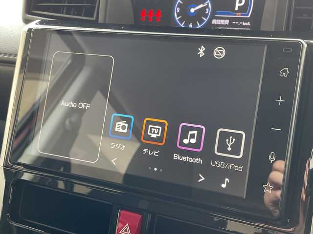 トヨタ ルーミー カスタムG 愛知県 2020(令2)年 2.4万km ブラックマイカメタリック/ファイアークォーツレッドメタリック 純正9型ディズプレイオーディオ　ナビ機能なし/両側パワースライドドア/レーダークルーズコントロール/バックカメラ/コーナーセンサー/純正アルミホイール/LEDヘッドライト/オートマチックハイビーム/ドライブレコーダー/ETC/衝突軽減システム/フルセグ/Bluetooth/ステアリングスイッチ/スマートキー/プッシュスタート