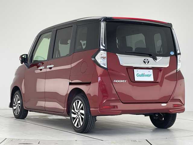 トヨタ ルーミー カスタムG 愛知県 2020(令2)年 2.4万km ブラックマイカメタリック/ファイアークォーツレッドメタリック 純正9型ディズプレイオーディオ　ナビ機能なし/両側パワースライドドア/レーダークルーズコントロール/バックカメラ/コーナーセンサー/純正アルミホイール/LEDヘッドライト/オートマチックハイビーム/ドライブレコーダー/ETC/衝突軽減システム/フルセグ/Bluetooth/ステアリングスイッチ/スマートキー/プッシュスタート