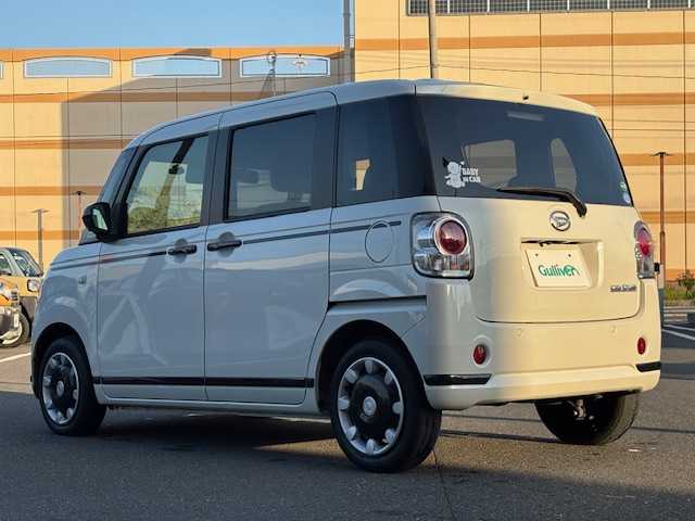 ダイハツ ムーヴ キャンバス G ブラックアクセント VS SAⅢ 宮城県 2021(令3)年 4.5万km パールホワイトⅢ 登録時走行距離44298km/オーディオ/USB/Bluetooth/FM/両側Pスライド/衝突軽減ブレーキ/オートライト/オートハイビーム/横滑り防止装置/アイドリングストップ/プッシュスタート/スマートキー/シートヒーター/純正フロアマット/ベンチシート/ドライブレコーダー/LEDヘッドライト/フォグランプ/コーナーセンサー/電動格納ミラー