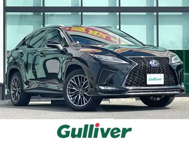 レクサス ＲＸ 450h Fスポーツ 和歌山県 2019(令1)年 3.4万km グラファイトブラックガラスフレーク 後期型/3眼LED/12.3インチナビ/全方位カメラ/衝突軽減ブレーキ/ブラインドスポットモニター/レーダークルコン/前後コーナーセンサー/オートライト/サンルーフ/ビルトインETC2.0/ドラレコ/ヘッドアップディスプレイ/シートヒーター/シートベンチレーション/パワーシート/シートメモリー/ステアリングヒーター/ステアリングリモコン/AC100V充電/電動リアゲート/パドルシフト