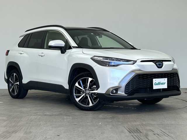 トヨタ カローラ クロス ハイブリッド Z 三重県 2022(令4)年 3.5万km プラチナホワイトパールマイカ /禁煙車//純正9インチディスプレイオーディオ//純正OP DVDデッキ//バックカメラ//オートAC//DN席シートヒーター//D席パワーシート//ハーフレザーシート//電子サイドブレーキ//ブレーキオートホールド//パノラマルーフ//100V充電//4WD//トヨタセーフティセンス//PCS//LTA//PKSB//RSA//前後クリアランスソナー//革巻きステアリング//ステアリングスイッチ//レーダークルーズコントロール//オートハイビーム//純正ビルトインETC2.0//社外前後ドライブレコーダー//LED//フォグ