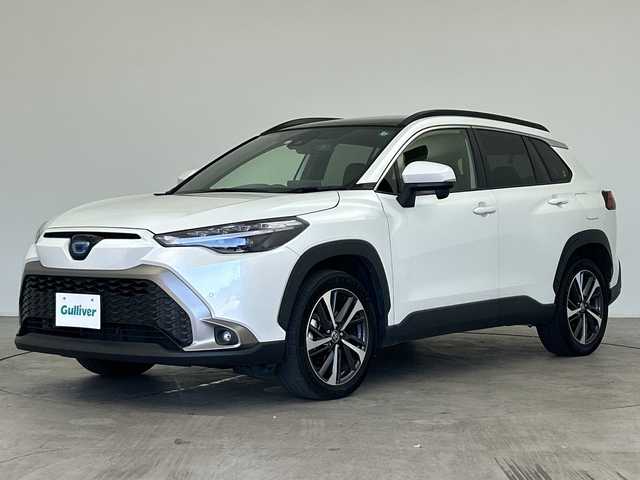 トヨタ カローラ クロス ハイブリッド Z 三重県 2022(令4)年 3.5万km プラチナホワイトパールマイカ /禁煙車//純正9インチディスプレイオーディオ//純正OP DVDデッキ//バックカメラ//オートAC//DN席シートヒーター//D席パワーシート//ハーフレザーシート//電子サイドブレーキ//ブレーキオートホールド//パノラマルーフ//100V充電//4WD//トヨタセーフティセンス//PCS//LTA//PKSB//RSA//前後クリアランスソナー//革巻きステアリング//ステアリングスイッチ//レーダークルーズコントロール//オートハイビーム//純正ビルトインETC2.0//社外前後ドライブレコーダー//LED//フォグ
