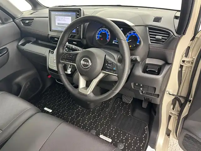 日産 ルークス HWS Gターボ プロパイロットED 兵庫県 2025(令7)年 0.1千km ベージュⅡ 純正ディスプレイオーディオ/（BT、HDMI、カープレイ）/全方位カメラ/デジタルインナーミラー/両側パワースライドドア/プロパイロット/電子パーキング/ブレーキホールド/オートライト/LEDヘッドライト/純正フロアマット/ターボ過給機/純正アルミホイール/前後コーナーセンサー/レザーシート