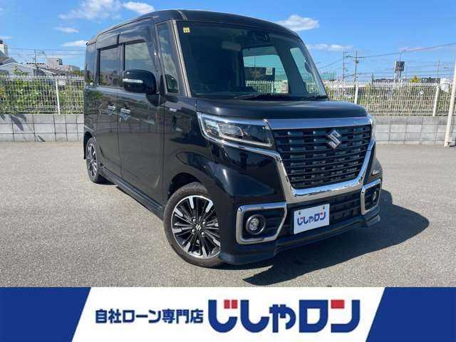 スズキ スペーシア カスタム HYBRID XS 大阪府 2018(平30)年 5万km ブルーイッシュブラックパール3 ”(株)IDOMが運営する【じしゃロン堺店】の自社ローン専用車両になります。/こちらは現金またはオートローンご利用時の価格です。自社ローンご希望の方は別途その旨お申付け下さい”