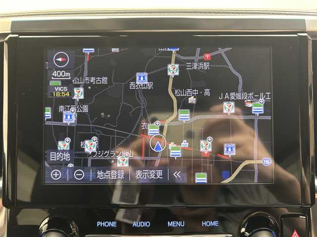 トヨタ アルファード S Cパッケージ 愛媛県 2022(令4)年 3万km ブラック ・９型ナビ（フルセグＴＶ・ＢＴ・ＦＭ・ＡＭ・ＵＳＢ）/・バックカメラ　/・サンルーフ　/・１２．１型後席モニター　/・デジタルインナーミラー　/・ビルトインＥＴＣ　/・クルーズコントロール/・ＤＮ席パワーシート　/・ＤＮ席シートヒーター/・DN席ベンチレーション/・両側パワースライドドア/・オートマチックハイビーム/・ステアリングヒーター/・パワーバックドア/・三眼LEDヘッドライト
