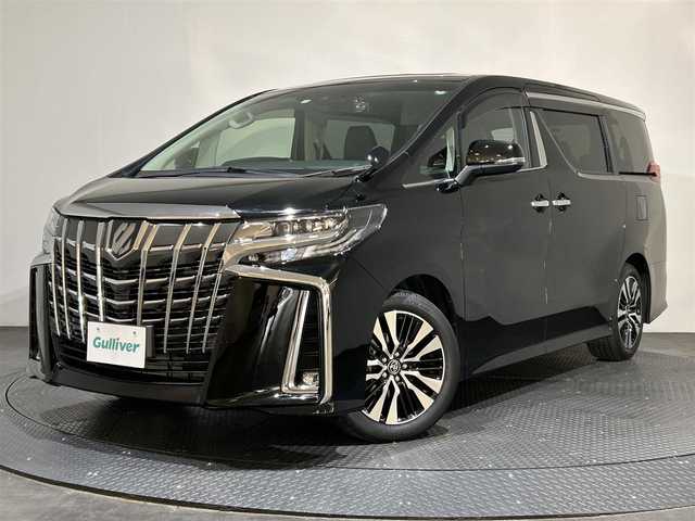 トヨタ アルファード S Cパッケージ 愛媛県 2022(令4)年 3万km ブラック ・９型ナビ（フルセグＴＶ・ＢＴ・ＦＭ・ＡＭ・ＵＳＢ）/・バックカメラ　/・サンルーフ　/・１２．１型後席モニター　/・デジタルインナーミラー　/・ビルトインＥＴＣ　/・クルーズコントロール/・ＤＮ席パワーシート　/・ＤＮ席シートヒーター/・DN席ベンチレーション/・両側パワースライドドア/・オートマチックハイビーム/・ステアリングヒーター/・パワーバックドア/・三眼LEDヘッドライト