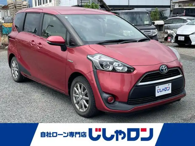 トヨタ シエンタ ハイブリッド X 神奈川県 2017(平29)年 6.7万km レッドマイカM (株)IDOMが運営する【じしゃロン秦野店】の自社ローン専用車両になります。こちらは現金またはオートローンご利用時の価格です。自社ローンご希望の方は別途その旨お申付け下さい/社外メモリナビ／Ｂｌｕｅｔｏｏｔｈ／ＣＤ／ＤＶＤ／地デジＴＶ/USB/バックカメラ/ＥＴＣ/片側パワースライドドア/衝突軽減ブレーキ/レーンキープアシスト/スマートキー/オートハイビーム/サブウーファーあり/夏タイヤ積込