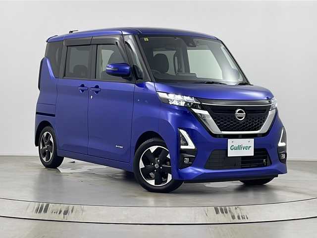 日産 ルークス ハイウェイスター X 埼玉県 2020(令2)年 3.9万km アトランティックブルー 純正９型ナビ/パワースライドドア/全方位カメラ　/ドライブレコーダー　/ＥＴＣ　/後席ロールサンシェード　/サーキュレーター　/ウインカーミラー　/フォグランプ　/純正アルミホイール　/スマートキー×２/フロアマット