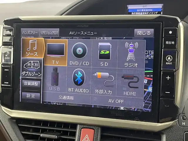 トヨタ エスクァイア ハイブリッド Gi プレミアムパッケージ 福岡県 2018(平30)年 4.6万km ブラック モデリスタエアロ　/アルパインビッグＸ１１ナビ/フルセグTV　/バックカメラ　/ビルトインETC　/前方ドライブレコーダー　/クルーズコントロール　/衝突軽減ブレーキ　/レーンキープ　/オートマチックハイビーム　/両側電動スライドドア　/ハーフレザーシート　/ステアリングヒーター　/シートヒーター　/ＬＥＤヘッドライト　/レオンス１７インチＡＷ