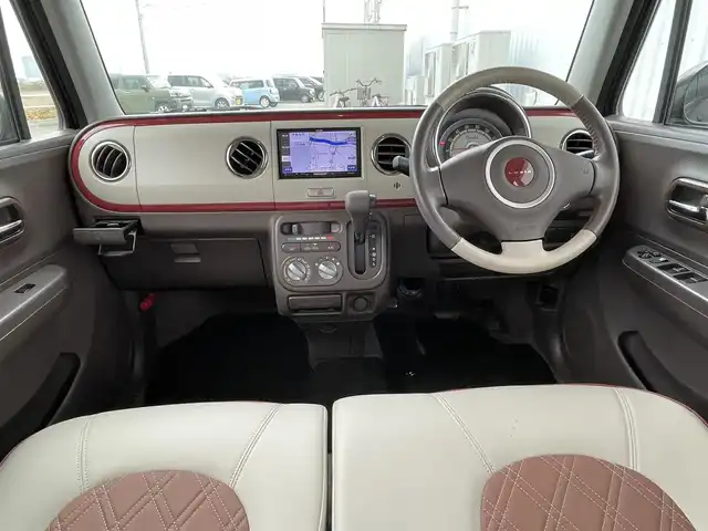 スズキ ラパン ショコラ G 佐賀県 2015(平27)年 1万km アーバンブラウンパールメタリック 社外SDナビゲーション/・ワンセグTV/AM/FM/CD/アイドリングストップ/ブラウンレザーシート(合皮)/ISOFIX対応/プッシュスタート/スマートキー/革巻きステアリング/純正キセノンヘッドライト/ドアバイザ―/取扱説明書/スペアキー１本