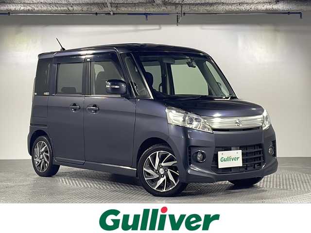 スズキ スペーシア カスタム TS 沖縄県 2014(平26)年 5.8万km ルナグレーパールメタリック 県外仕入/禁煙車/後席モニター/社外SDナビ/CD/DVD/BT/フルセグ/ETC/ドライブレコーダー/アイドリングストップ/両側パワースライドドア/HIDヘッドライト/オートライト/純正15インチAW/純正フロアマット/プッシュスタート/スマートキー/保証書