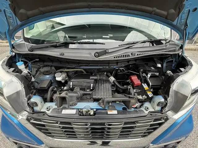 スズキ スペーシア カスタム HYBRID GS 千葉県 2018(平30)年 2.7万km ブリスクブルーM 純正ナビ（CD/DVD/Bluetooth）/スズキセーフティサポート/・デュアルセンサーブレーキサポート/・誤発進抑制機能/・車線逸脱警報/・ふらつき警報/・先行車発進お知らせ機能/・標識認識機能/・後退時ブレーキサポート/・後方誤発進抑制機能/・リヤパーキングセンサー/プッシュスタート/アイドリングストップ/フォグランプ/リヤ席サイドサンシェード/ヘッドアップディスプレイ