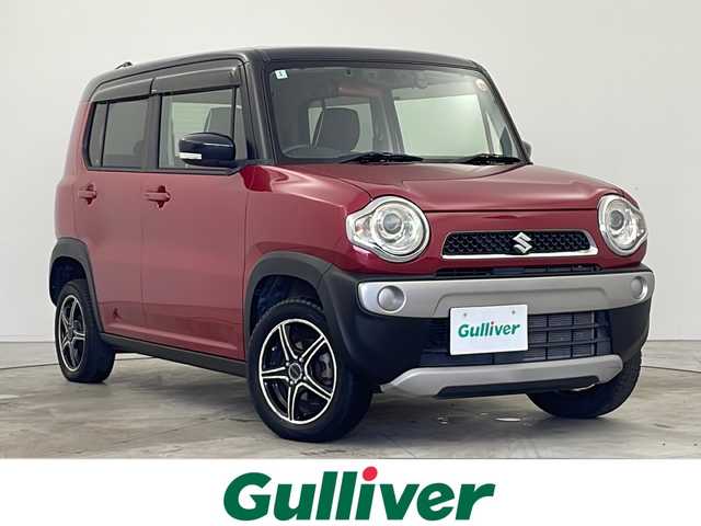 スズキ ハスラー G ターボ 秋田県 2018(平30)年 2.4万km フェニックスレッドパール/ブルーイッシュブラックパール ４ＷＤ/デュアルカメラブレーキサポート/社外ＳＤナビ/　(CD/ワンセグTV/FM/AM)/シートヒーター（D/N席）/プッシュスタート/スマートキー/グリップコントロール　/ヒルディセントコントロール/オートライト/アイドリングストップ/ドアバイザー/純正フロアマット/ドライブレコーダー/ＥＴＣ