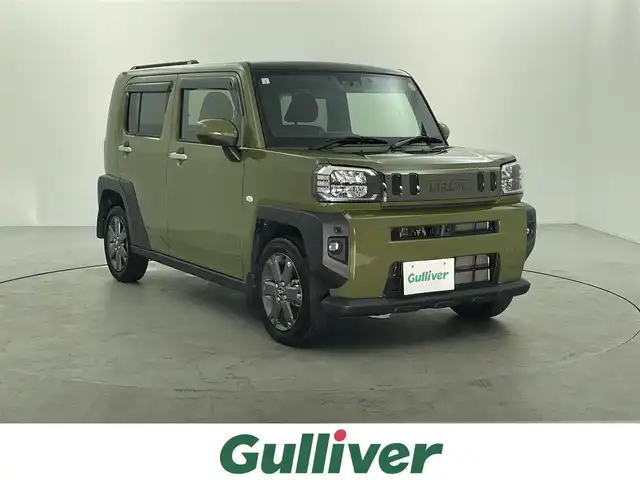 ダイハツ タフト G ターボ 福井県 2021(令3)年 2.5万km フォレストカーキメタリック パノラマルーフ　純正９型ナビ　全周囲Ｃ　レーダークルーズ　フルセグ　シートヒーター　ＤＶＤ再生　Ｂｌｕｅｔｏｏｔｈ　ＥＴＣ　純正１５ＡＷ　オートＬＥＤライト　フォグランプ　電動パーキングブレーキ