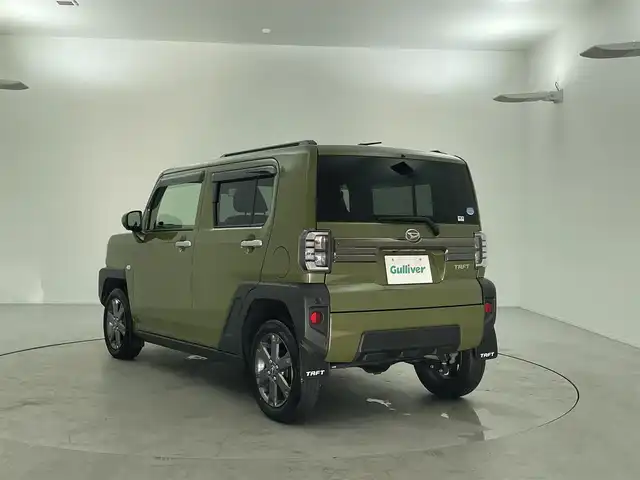 ダイハツ タフト G ターボ 福井県 2021(令3)年 2.5万km フォレストカーキメタリック パノラマルーフ　純正９型ナビ　全周囲Ｃ　レーダークルーズ　フルセグ　シートヒーター　ＤＶＤ再生　Ｂｌｕｅｔｏｏｔｈ　ＥＴＣ　純正１５ＡＷ　オートＬＥＤライト　フォグランプ　電動パーキングブレーキ