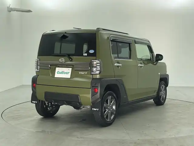 ダイハツ タフト G ターボ 福井県 2021(令3)年 2.5万km フォレストカーキメタリック パノラマルーフ　純正９型ナビ　全周囲Ｃ　レーダークルーズ　フルセグ　シートヒーター　ＤＶＤ再生　Ｂｌｕｅｔｏｏｔｈ　ＥＴＣ　純正１５ＡＷ　オートＬＥＤライト　フォグランプ　電動パーキングブレーキ