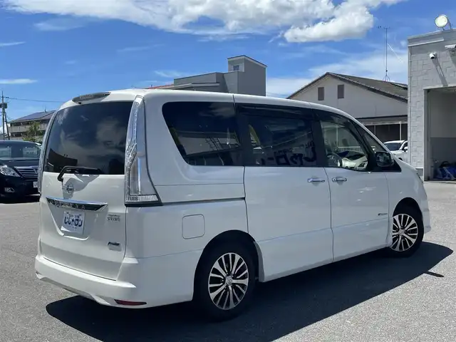 日産 セレナ ハイウェイスター Sハイブリッド 佐賀県 2014(平26)年 9.4万km ブリリアントホワイトパール CVT交換済、フリップダウンモニター、衝突軽減ブレーキ、車線逸脱警報、タイヤ2023グッドイヤー