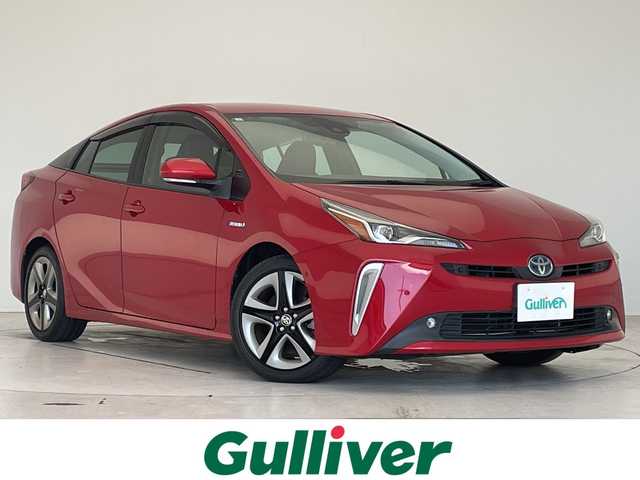 トヨタ プリウス A ツーリングセレクション 愛知県 2019(平31)年 3.7万km エモーショナルレッドⅡ 純正9型ナビ ＳＤカードなし/レーダークルーズコントロール/シートヒーター/バックカメラ/コーナーセンサー/純正アルミホイール/ブラインドスポットモニター/ヘッドアップディスプレイ/LEDヘッドライト/オートマチックハイビーム/ETC/衝突軽減システム/フルセグ/CD DVD/Bluetooth/ステアリングスイッチ/スマートキー/プッシュスタート