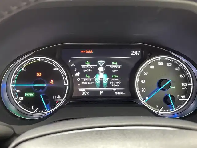 トヨタ ハリアー ハイブリッド Z レザーパッケージ 熊本県 2020(令2)年 7.1万km プレシャスブラックパール 調光パノラマルーフ　/ＪＢＬ１２．３インチナビ（ＡＵＸ・ＢＴ・フルセグ・ＵＳＢ）/全周囲カメラ　/社外前後ドライブレコーダー（ZDR-025）　/レーダークルーズコントロール/ビルトインＥＴＣ２．０　/パワーバックドア　/前席シートヒーター/前席エアーシート/前席パワーシート/ステアリングヒーター/衝突軽減ブレーキ/レーンキープアシスト/横滑り防止/ブラインドスポットモニター/デジタルインナーミラー/レザーシート/純正フロアマット/純正19インチAW/オートライト/オートマチックハイビーム/LEDヘッドライト/フォグランプ/スマートキー/プッシュスタート